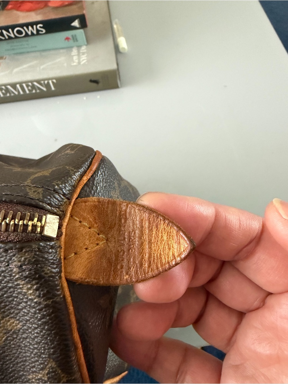 Louis Vuitton Monogram Top Handle Satchel - Brown/Tan - Picture 7 of 16
